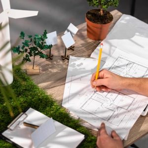 alto angulo hombre que trabaja proyecto energia eolica ecologica planes papel 23 2148847792
